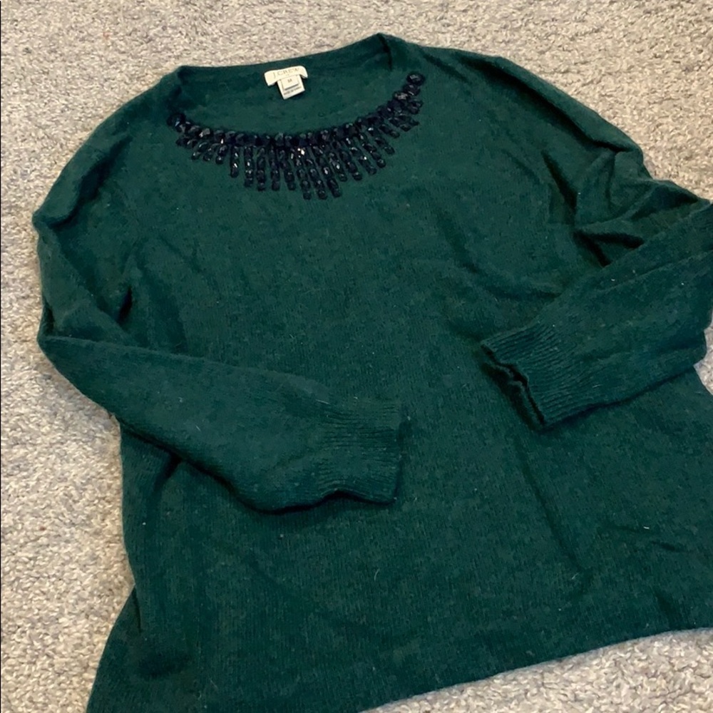 ‼️ CLOSET IS CLOSING Green embellished sweater
